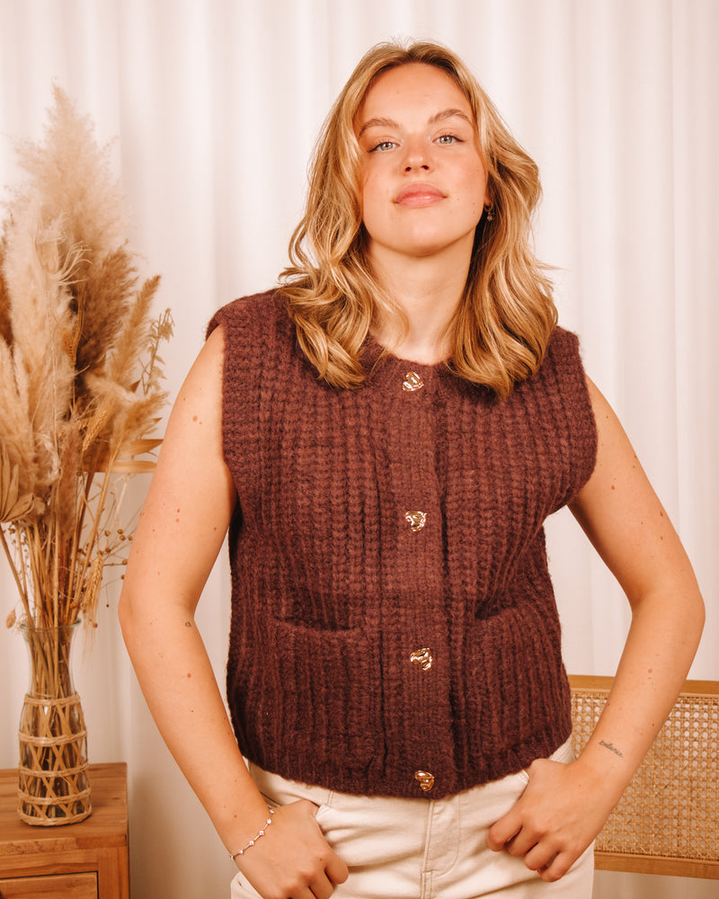 Love For You Sleeveless Cardigan