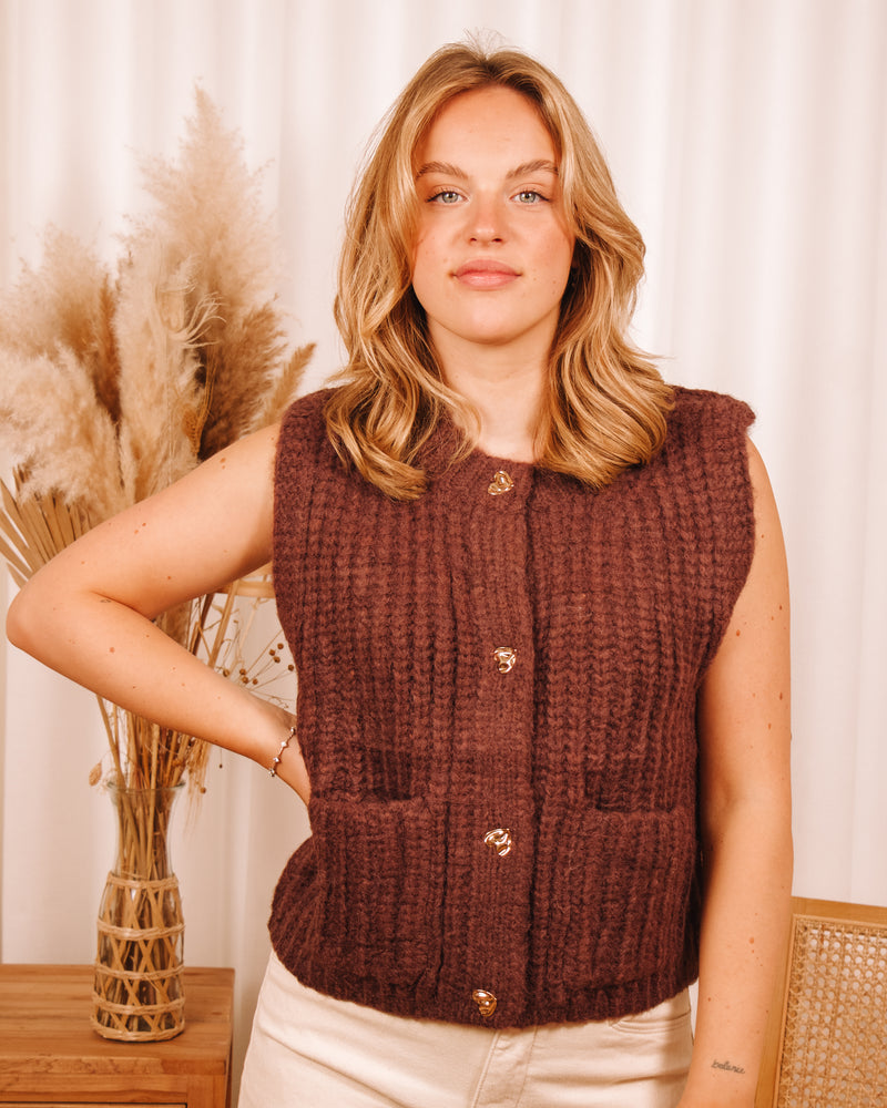 Love For You Sleeveless Cardigan