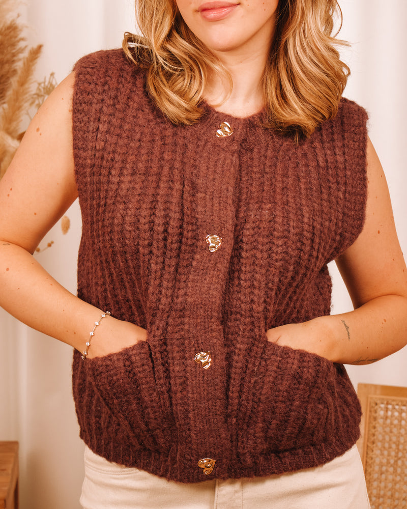 Love For You Sleeveless Cardigan