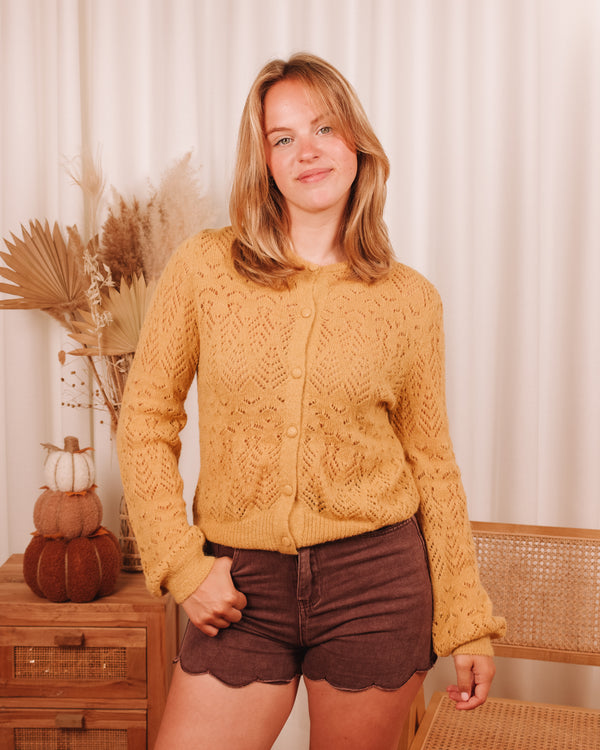 Lovers Rock Mustard Cardigan