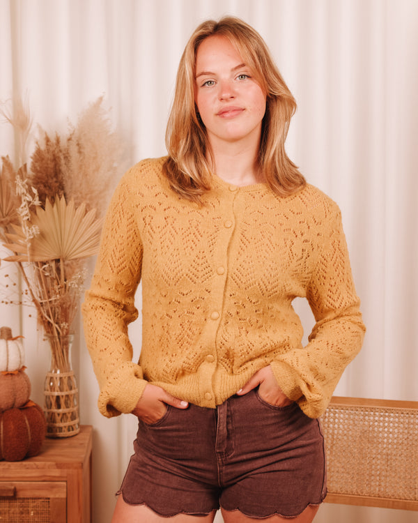 Lovers Rock Mustard Cardigan