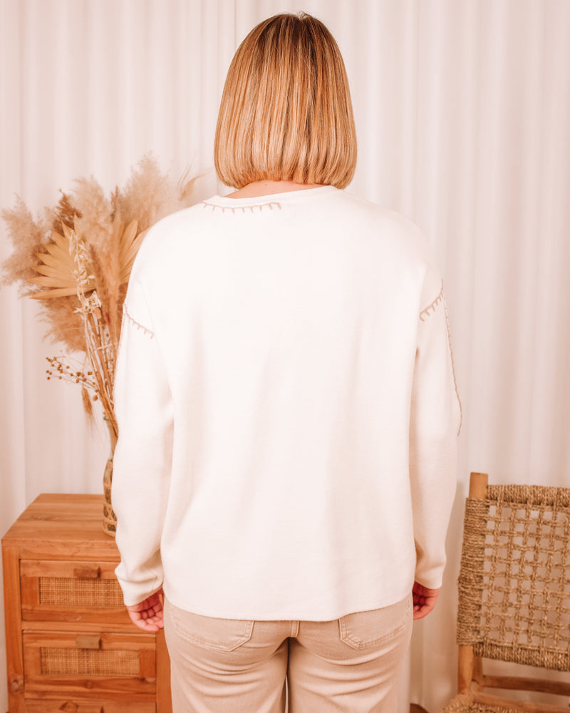 Moon River Beige Sweater