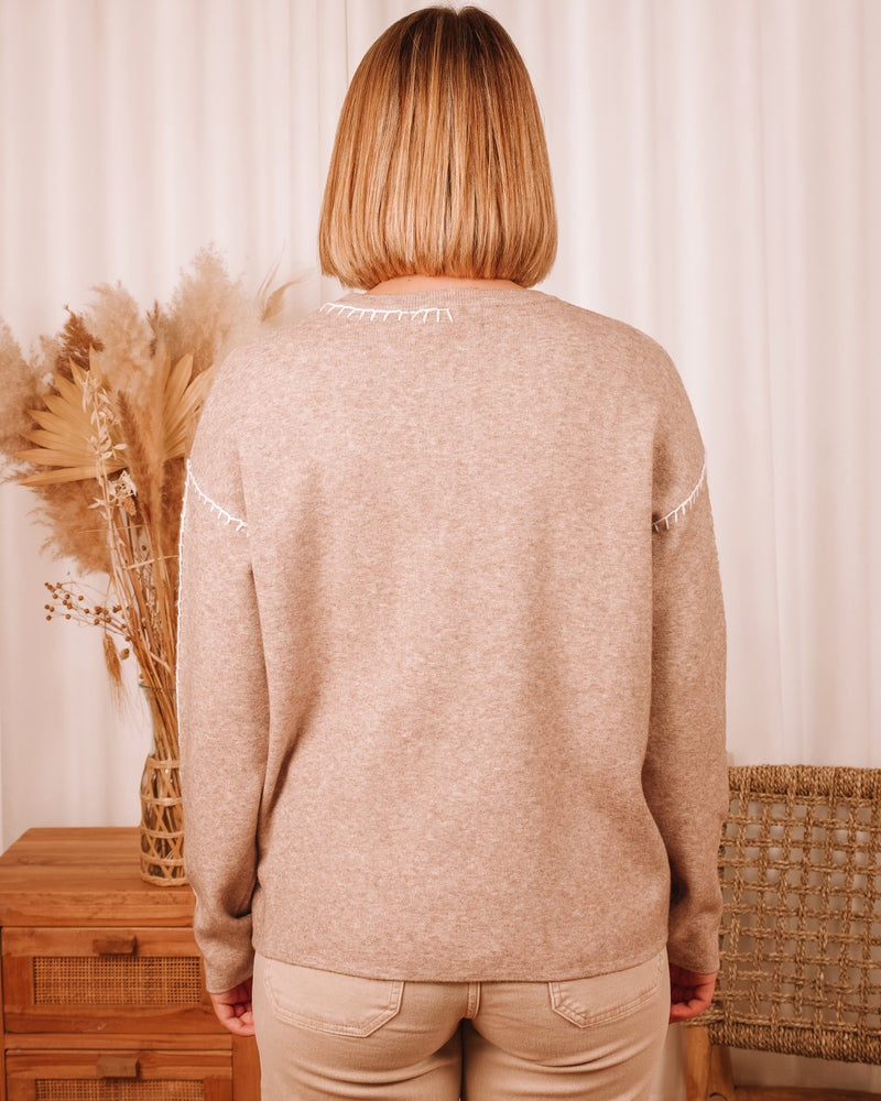 Moon River Taupe Sweater