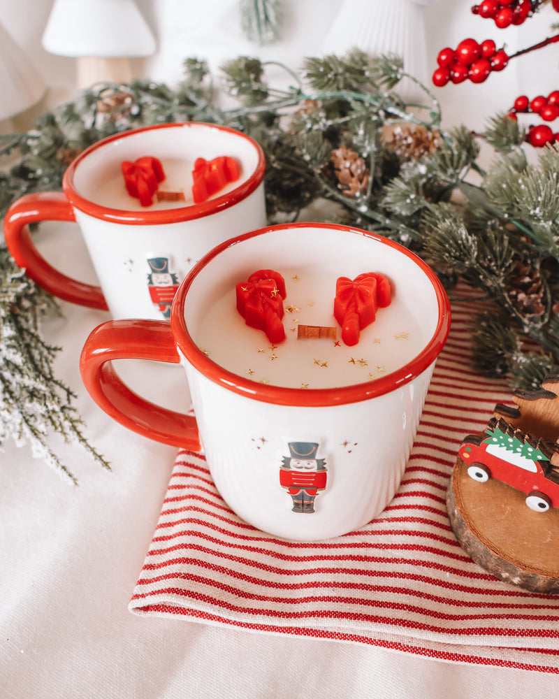 Nutcracker Coffee Mug Candle
