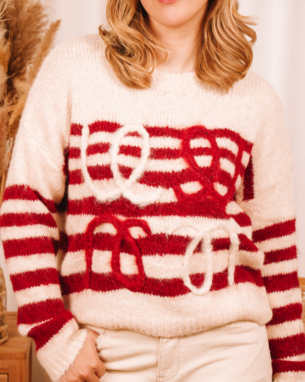 Reflecting Light Red Sweater