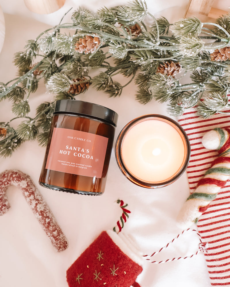 Santa’s Hot Cocoa Amber Jar Candle