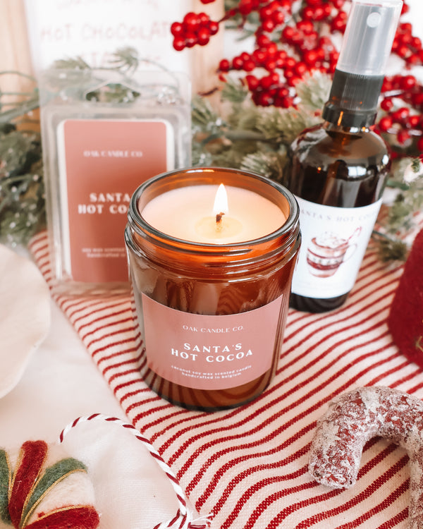 Santa’s Hot Cocoa Amber Jar Candle