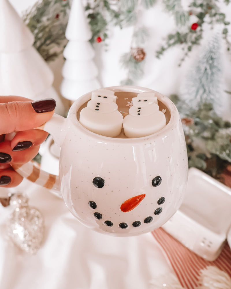 Snowman Coffee Mug Candle