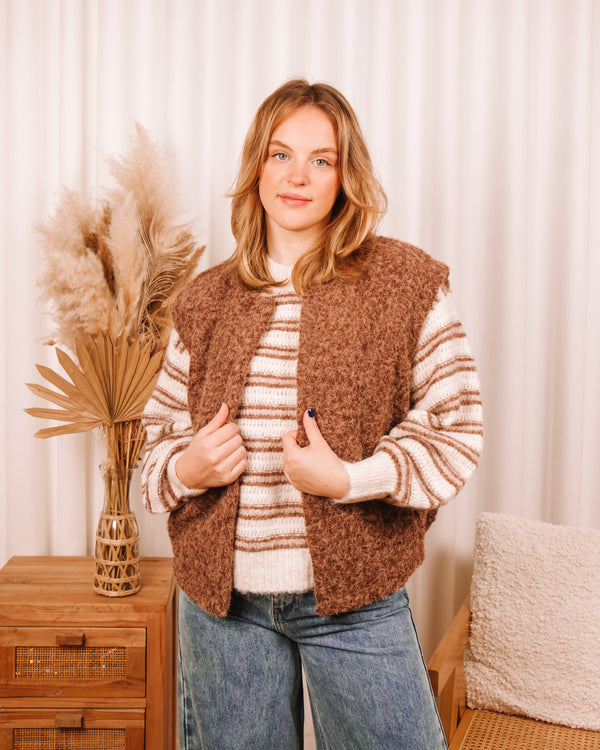 Soft Winds Fluffy Sleeveless Vest