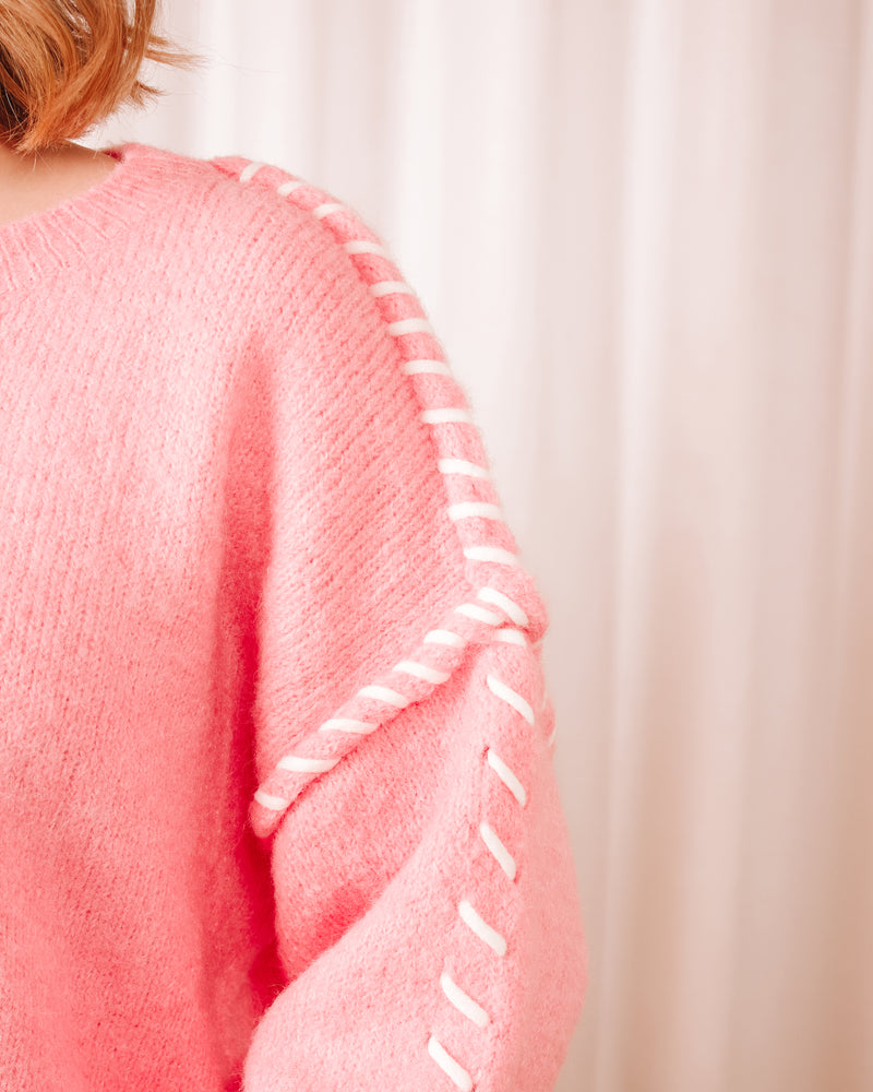 Stubborn Love Pink Sweater
