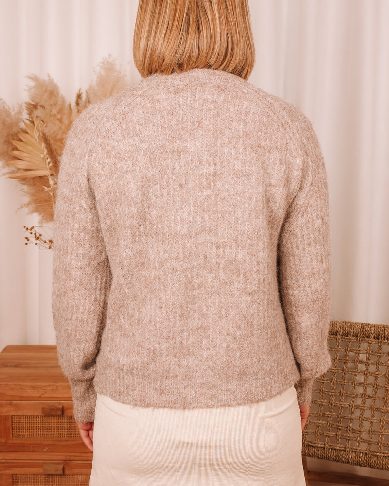 Swaying Shadows Taupe Cardigan