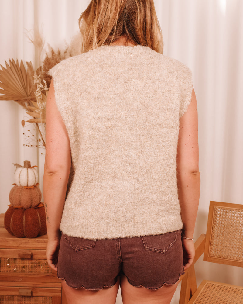 Teddy Bear Sleeveless Sweater