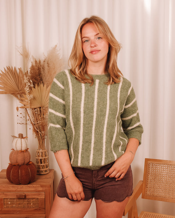 The Night We Met Striped Sweater