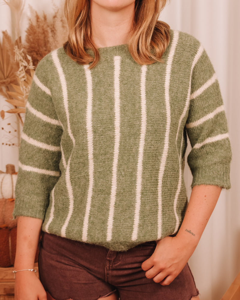 The Night We Met Striped Sweater