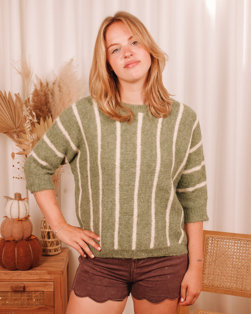 The Night We Met Striped Sweater