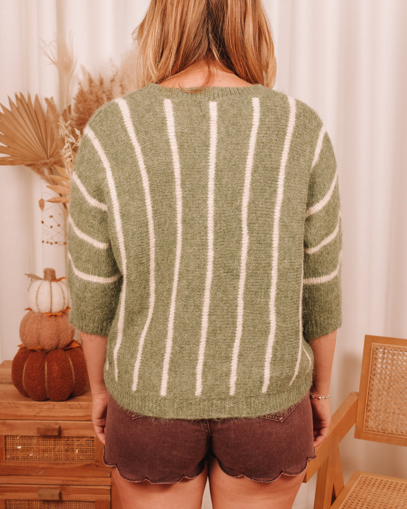 The Night We Met Striped Sweater
