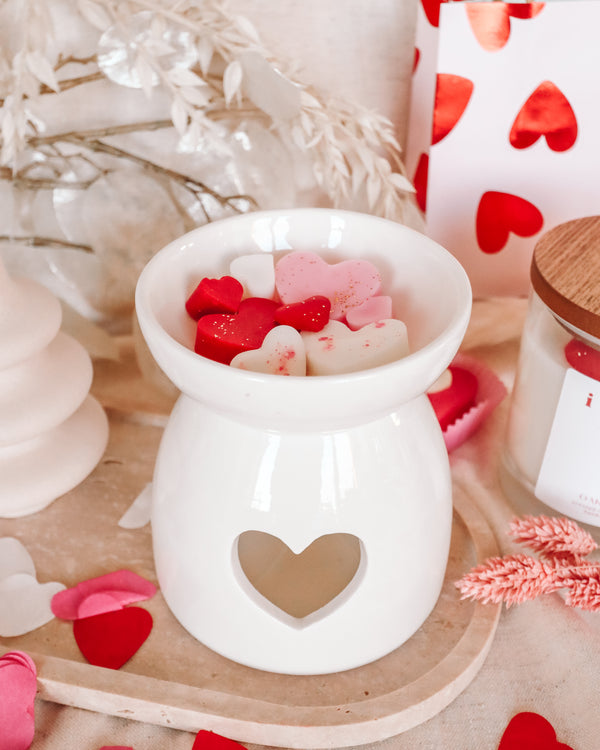 Heart Cut Out White Wax Melter