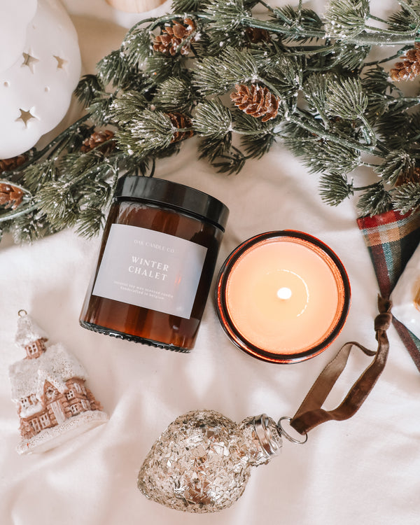 Winter Chalet Amber Jar Candle