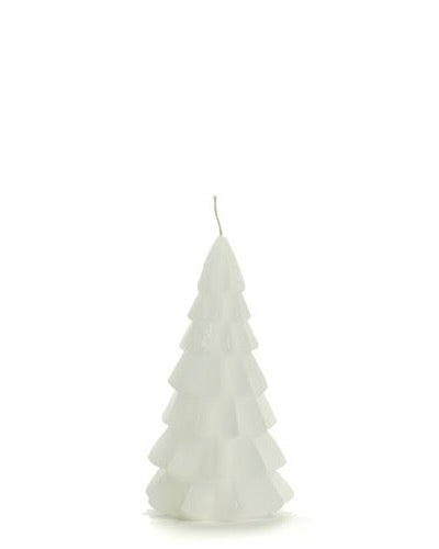 Christmas Tree Candle White Small
