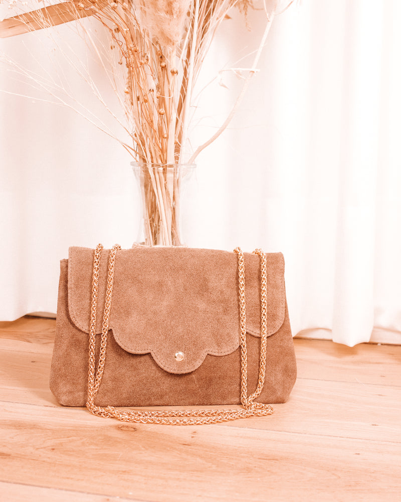 Easy Living Suède Taupe Leather Purse